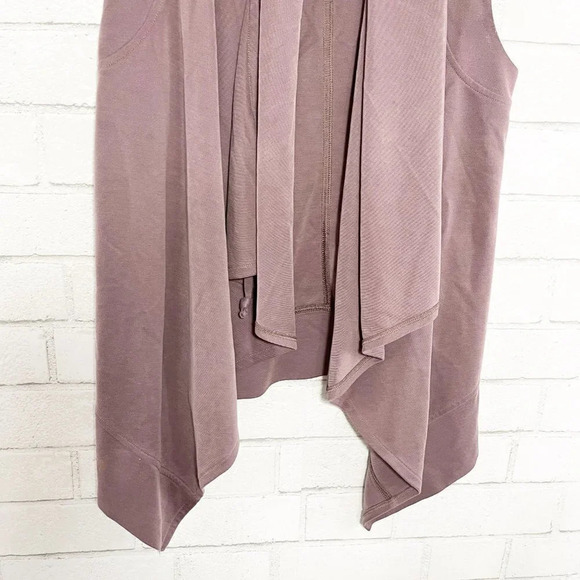 Calia by Carrie Underwood Dusty Mauve Drape Front Vest Women's Size XS - Picture 3 of 6